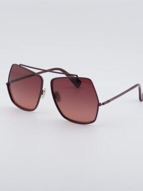 Max Mara ELSAPETITE MM0102 69F Sunglasses Bordeaux Butterfly Frame, Brown Lenses